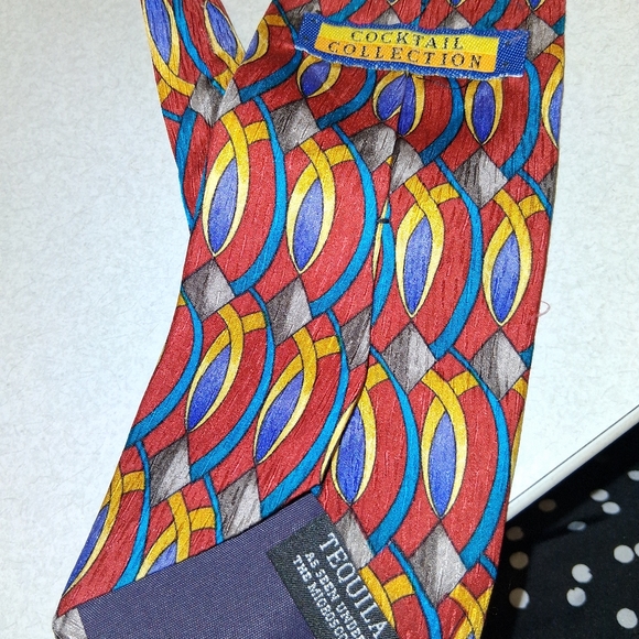 Cocktail Collection "Tequila" Colorful Geometric Tie - Picture 5 of 5